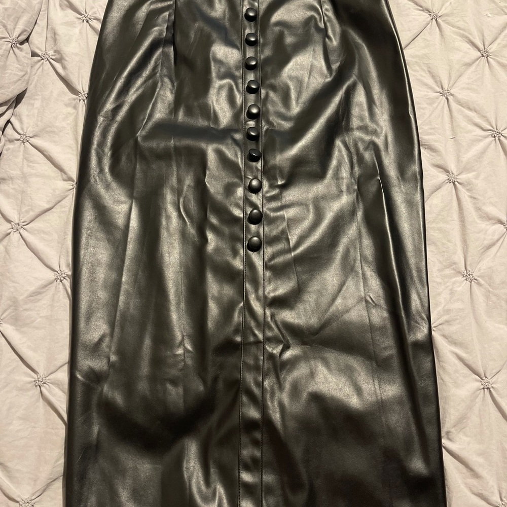 SHEIN Pleather Pencil Skirt- High Waisted